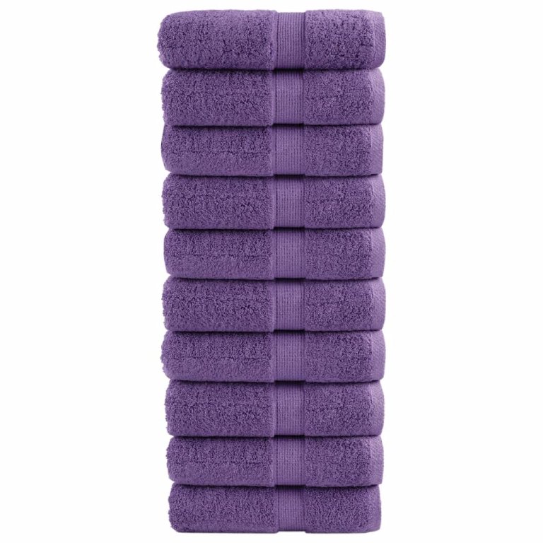 Prosoape oaspeți premium SOLUND 10 buc violet 30x50 cm 600 gsm