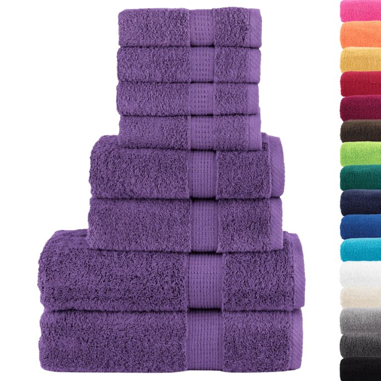 Set de prosoape premium SOLUND, 8 piese, violet, 600 g/m²