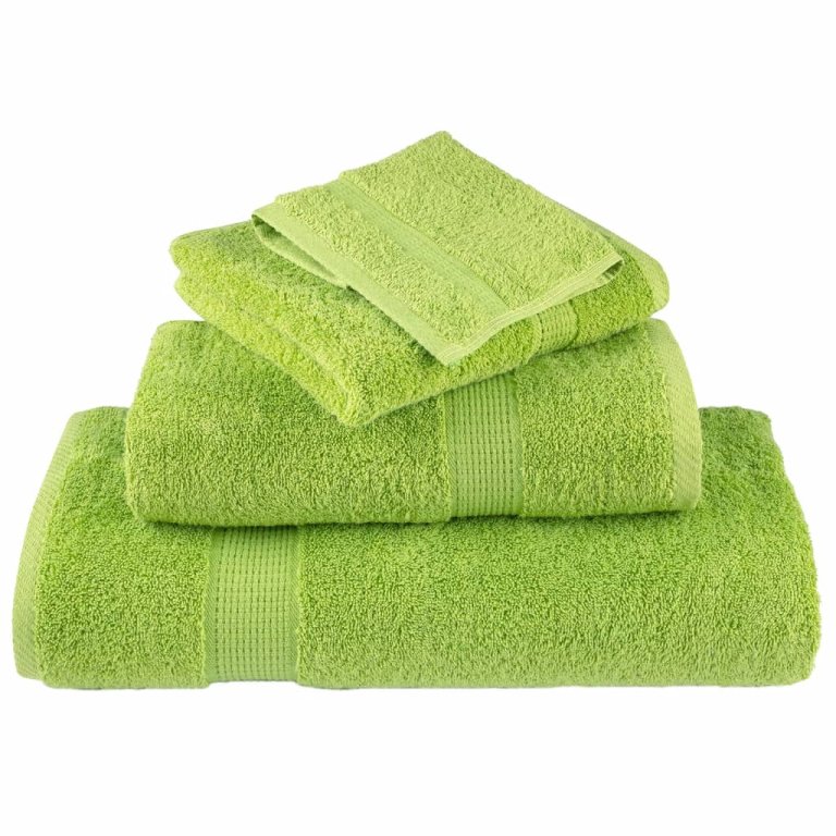 Set de prosoape premium SOLUND, 8 piese, verde măr, 600 g/m²