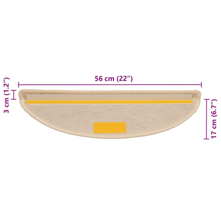 Covorașe scări autoadezive 15 buc berber 56x17x3cm aspect sisal