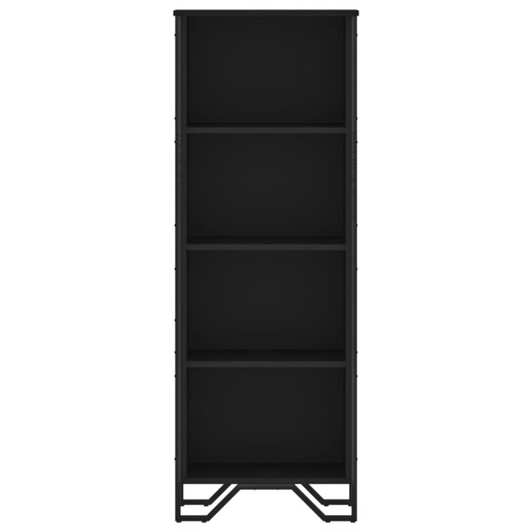 Bibliotecă, negru, 50x31x137,5 cm, lemn prelucrat