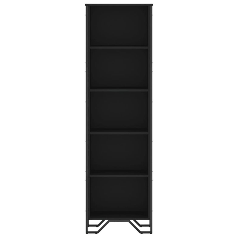 Bibliotecă, negru, 50x31x169 cm, lemn prelucrat