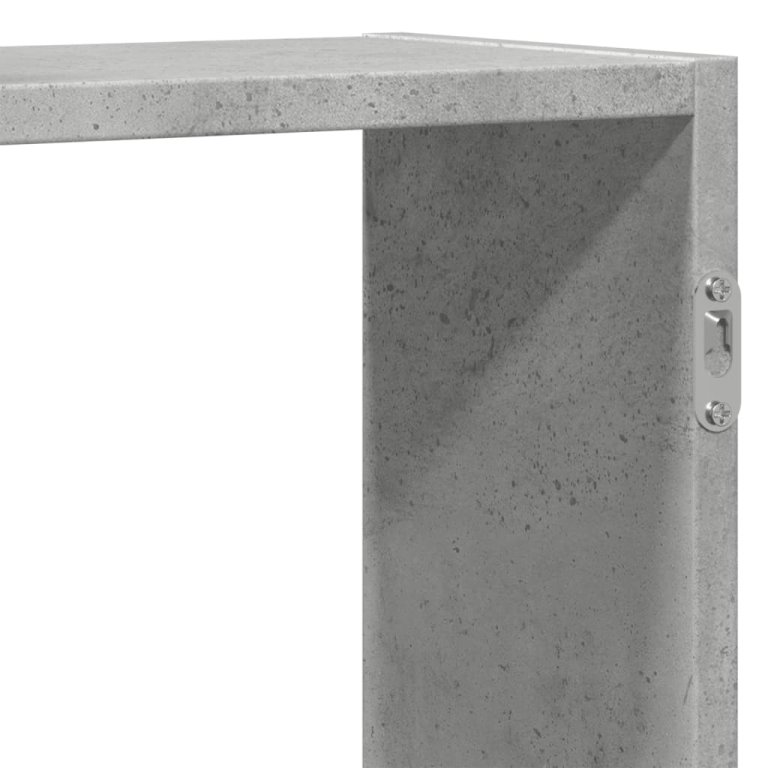 Raft de perete, gri beton, 159x18x65 cm, lemn prelucrat