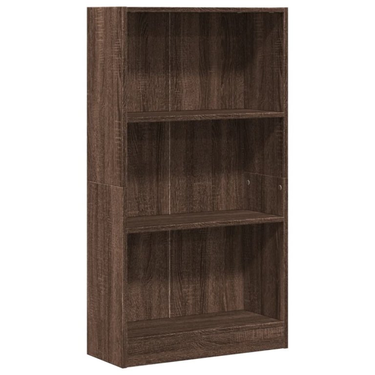 Bibliotecă, stejar maro, 60x24x109 cm, lemn prelucrat