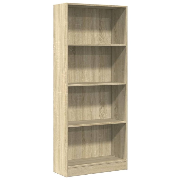 Bibliotecă, stejar sonoma, 60x24x143 cm, lemn prelucrat