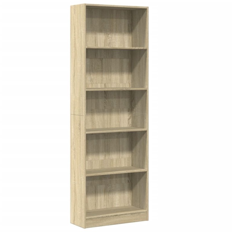 Bibliotecă, stejar sonoma, 60x24x176 cm, lemn prelucrat