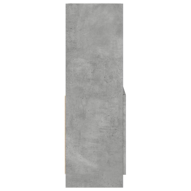 Dulap înalt, gri beton, 63x33x100 cm, lemn prelucrat