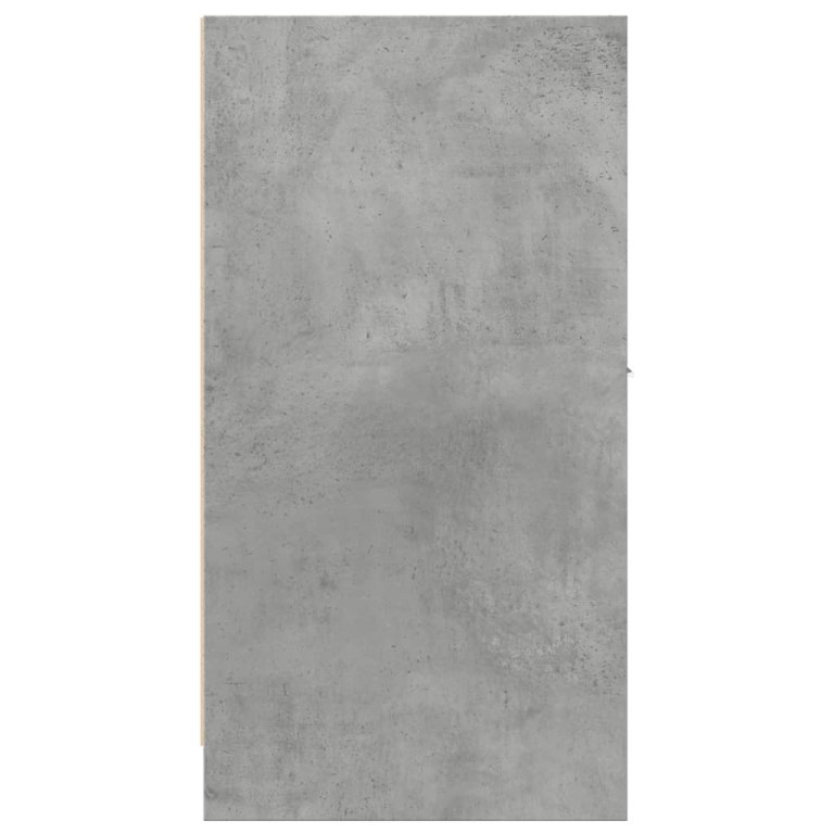 Dulap de farmacie, gri beton, 30x41x77,5 cm, lemn prelucrat