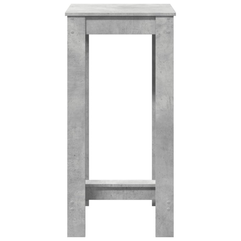 Masă bar, gri beton, 51x50x103,5 cm, lemn prelucrat