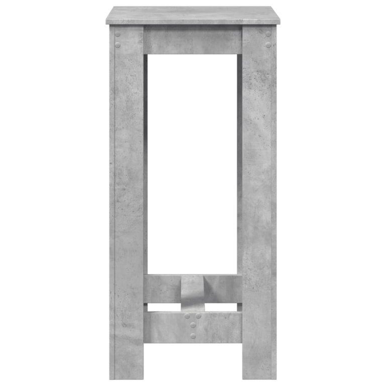 Masă bar, gri beton, 51x50x103,5 cm, lemn prelucrat