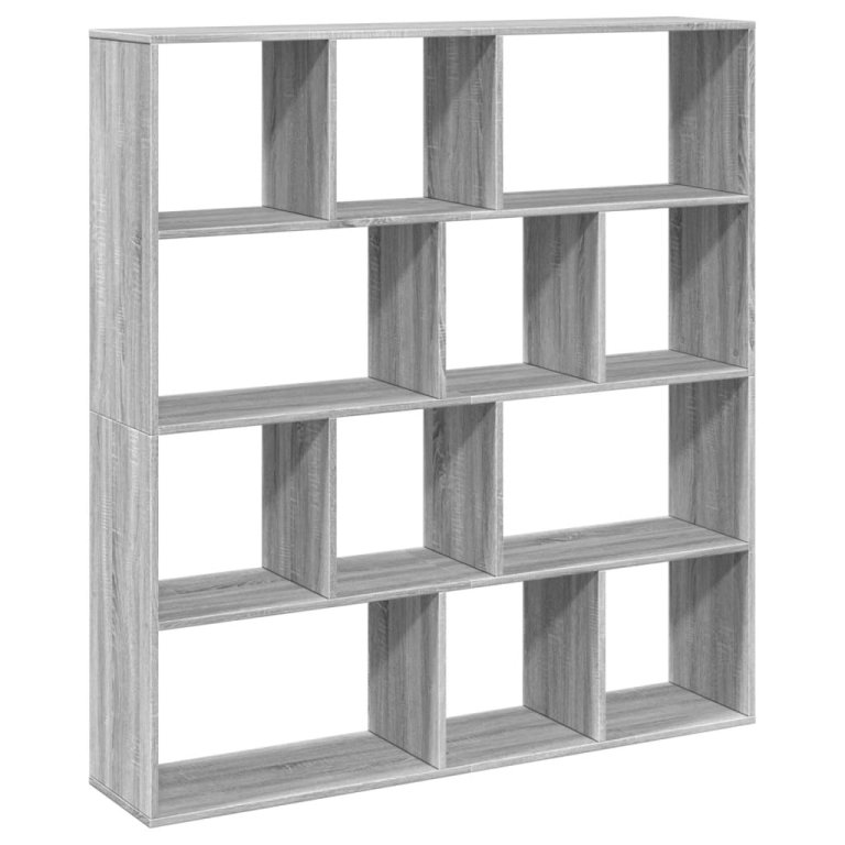 Bibliotecă, gri sonoma, 132x29x141,5 cm, lemn prelucrat