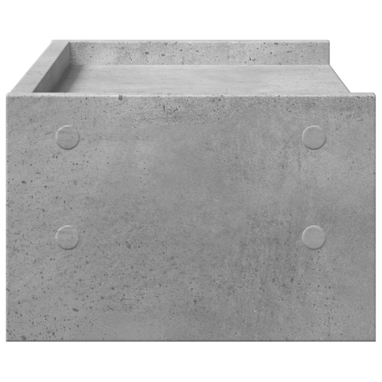 Suport de monitor, gri beton, 42x24x16 cm, lemn prelucrat