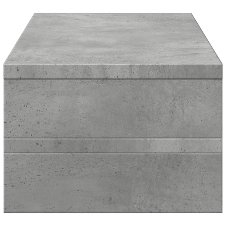 Suport de monitor, gri beton, 54x22x15 cm, lemn prelucrat