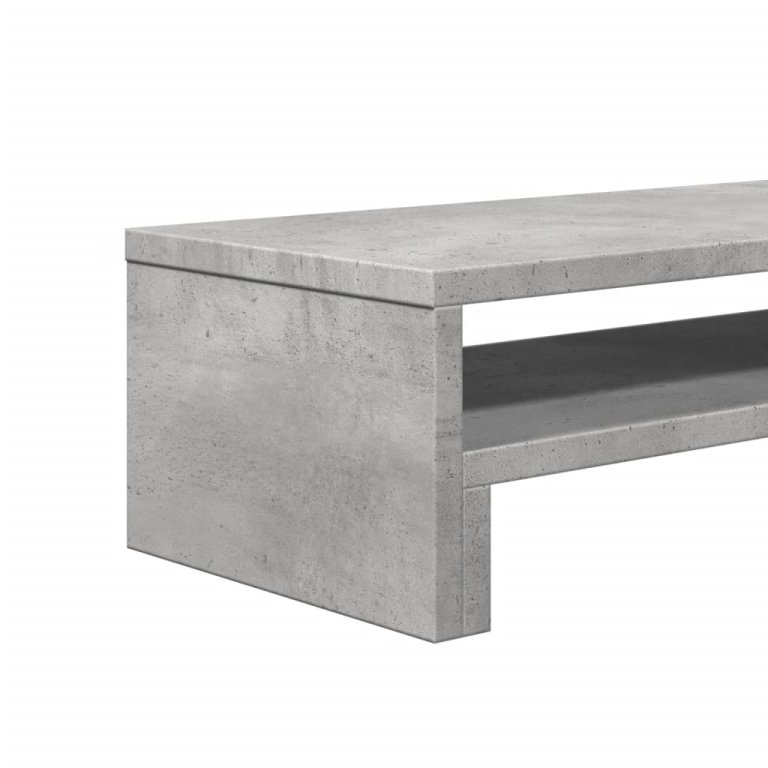 Suport de monitor, gri beton, 54x22x15 cm, lemn prelucrat