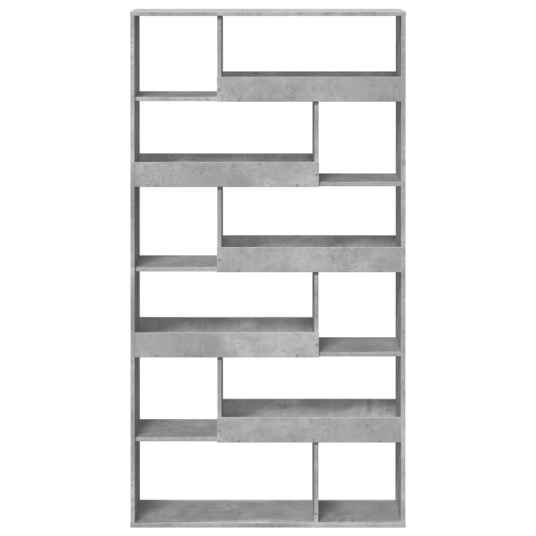 Bibliotecă, gri beton, 100x33x187,5 cm, lemn prelucrat