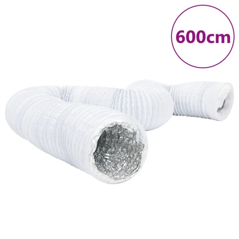 Conductă de ventilație, 6 m, Ø10 cm, aluminiu și PVC