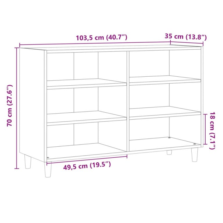 Dulap, lemn vechi, 103,5x35x70 cm, lemn prelucrat