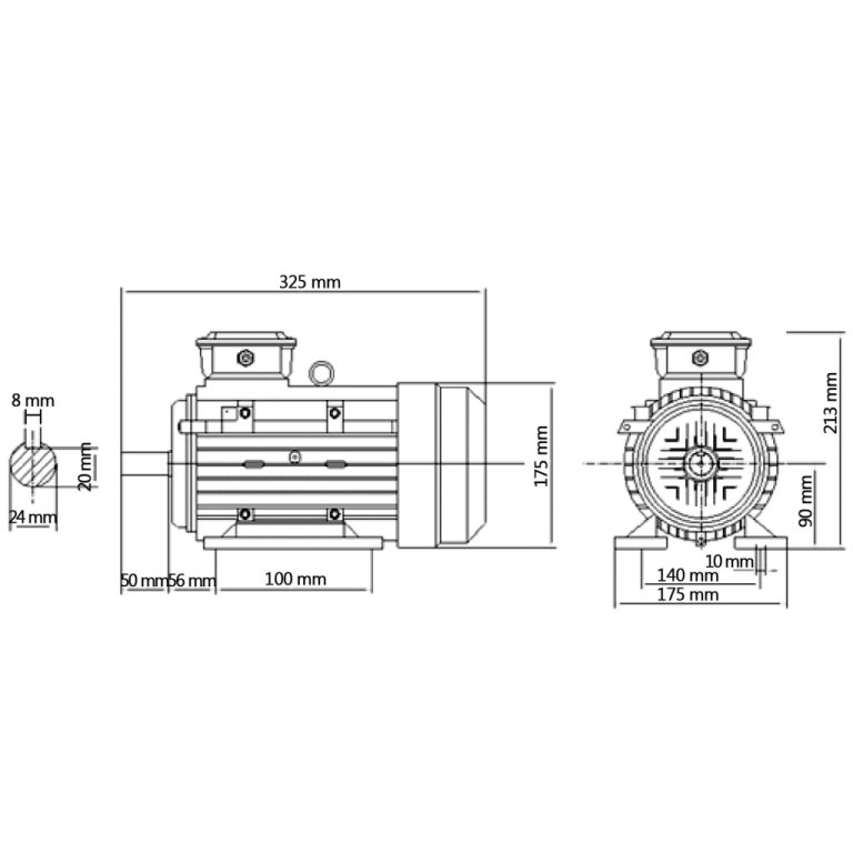 Motor electric trifazic aluminiu 1,5kW / 2CP 2 poli 2840 RPM