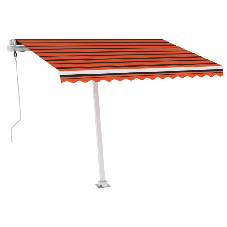 Copertină autonomă retractabilă automat, oranj&maro 350x250 cm