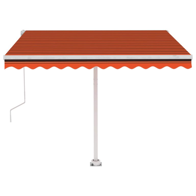 Copertină autonomă retractabilă automat, oranj&maro 350x250 cm