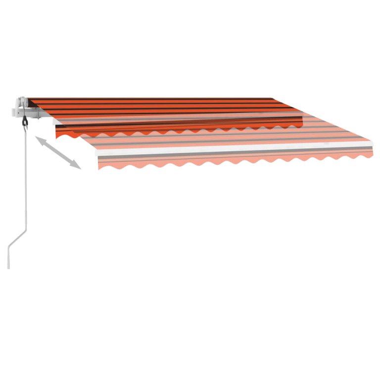 Copertină autonomă retractabilă automat, oranj&maro 350x250 cm