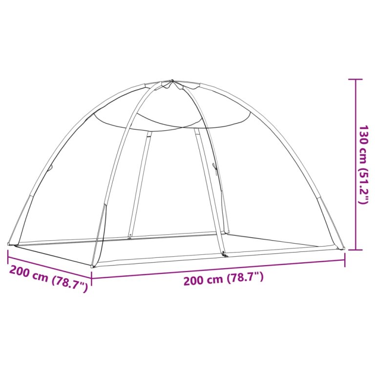 Plasa țânțari Mongolia cu uși, 220 ochiuri alb 200x200x130 cm