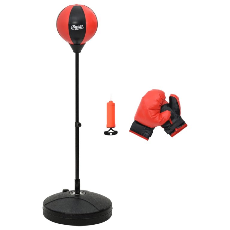 Set minge de box cu mănuși/pompă, înălțime reglabilă 81-122 cm