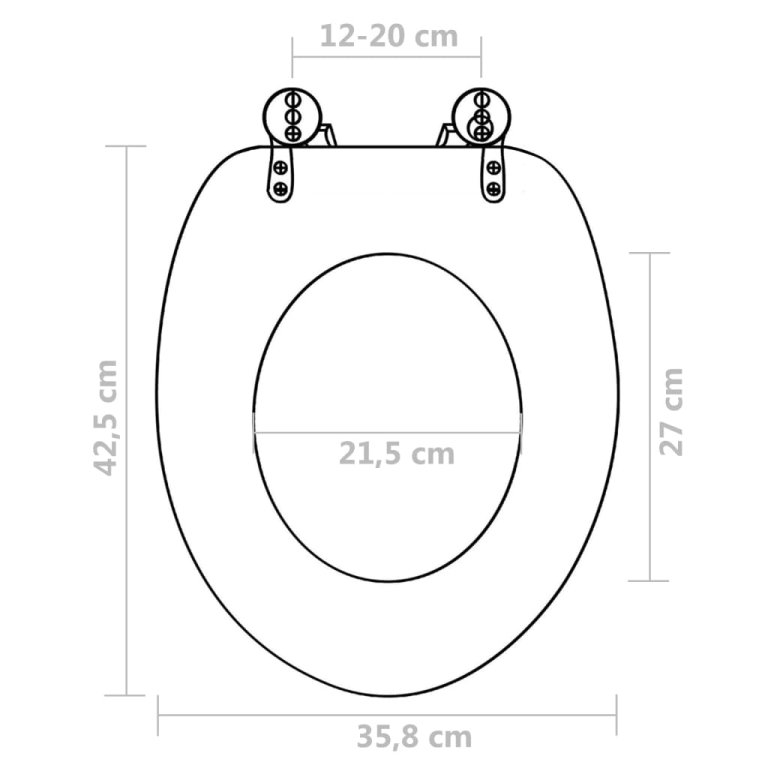 Capac WC, negru, MDF, model simplu