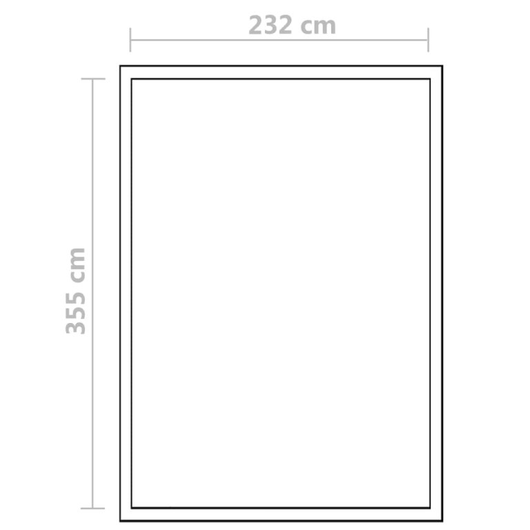 Seră din aluminiu ranforsat cu cadru la bază, 9,025 m²