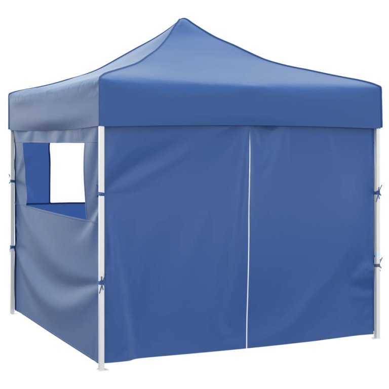 41466  Blue Foldable Tent 3 x 3 m with 4 Walls