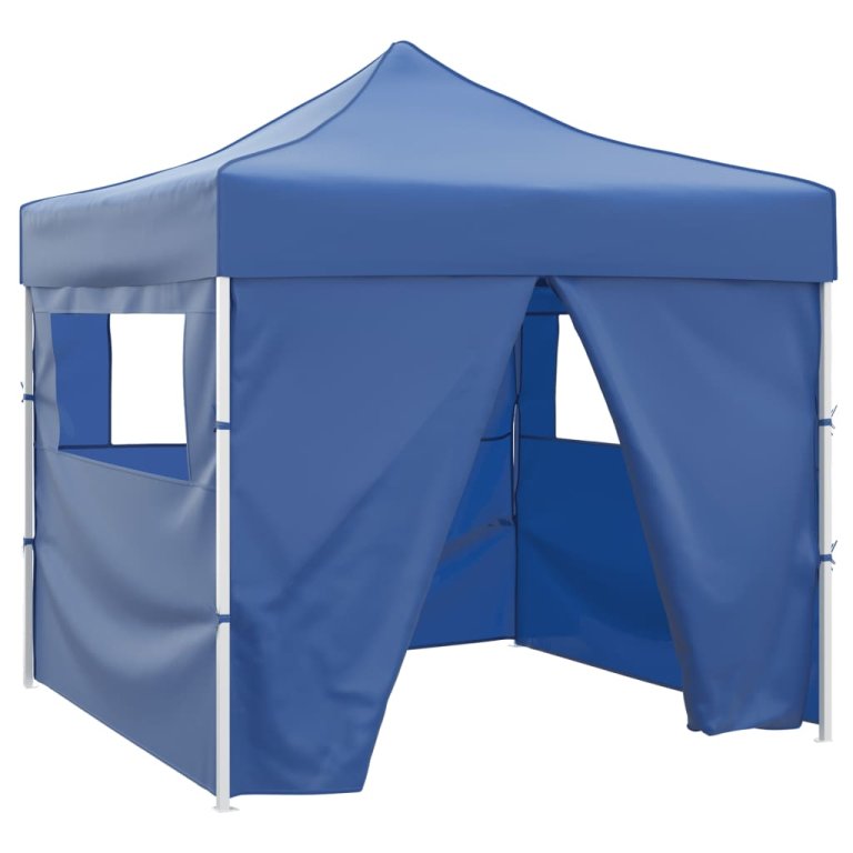 41466  Blue Foldable Tent 3 x 3 m with 4 Walls