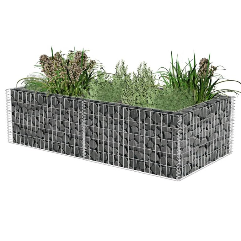 Jardinieră gabion, 180 x 90 x 50 cm, oțel galvanizat