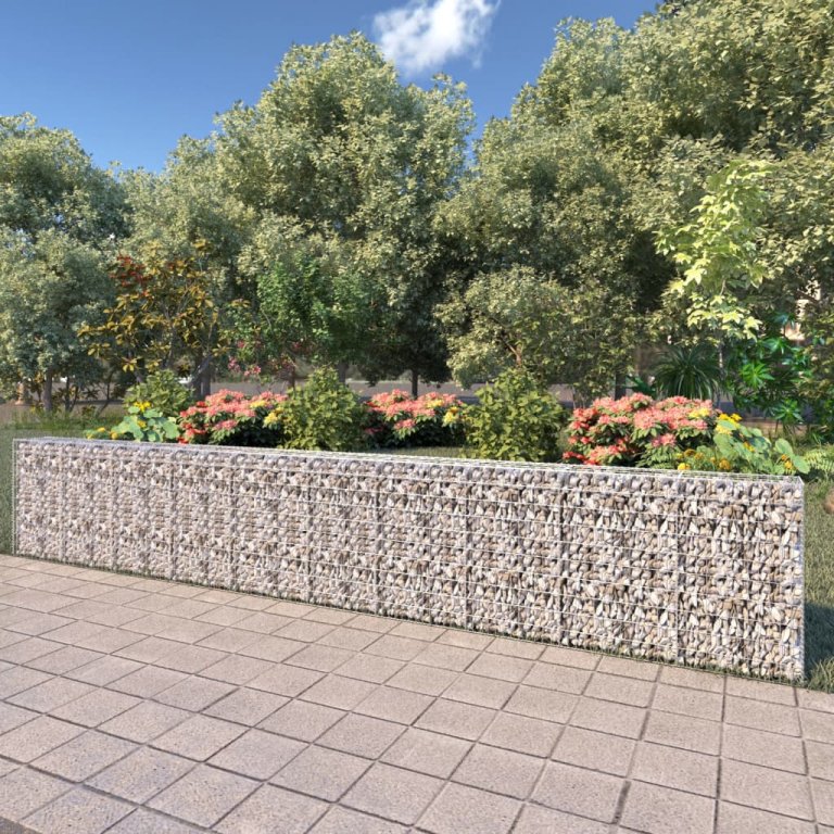 Gabion perete cu capace, 600 x 30 x 100 cm, oțel galvanizat