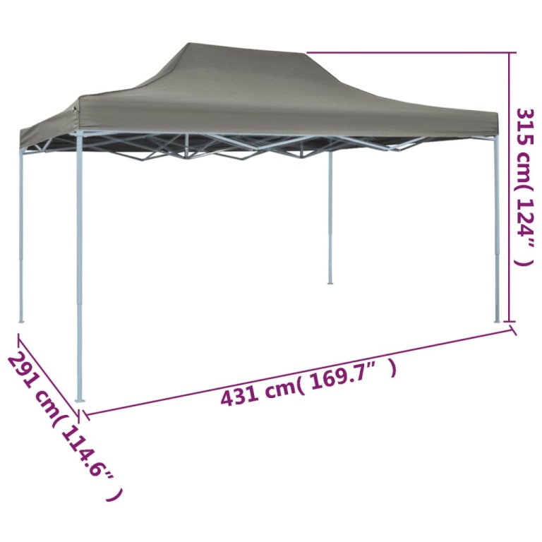 Cort pliabil pop-up, antracit, 3 x 4,5 m