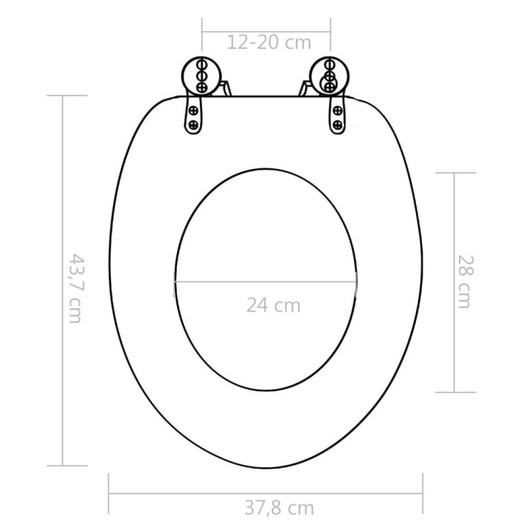 Capac WC, MDF, model bambus