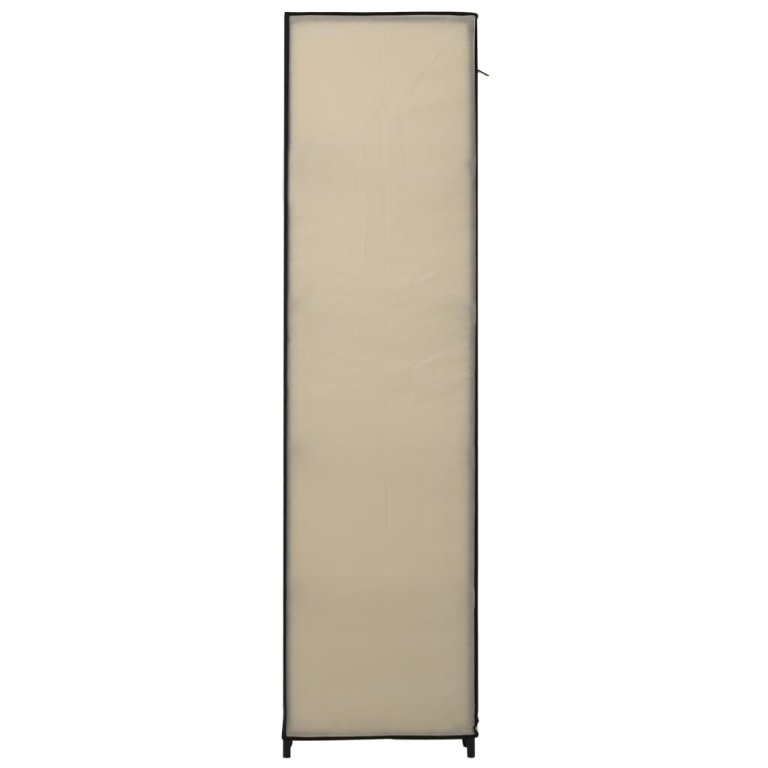 Șifonier cu bare și compartimente, crem, 150x45x176 cm, textil