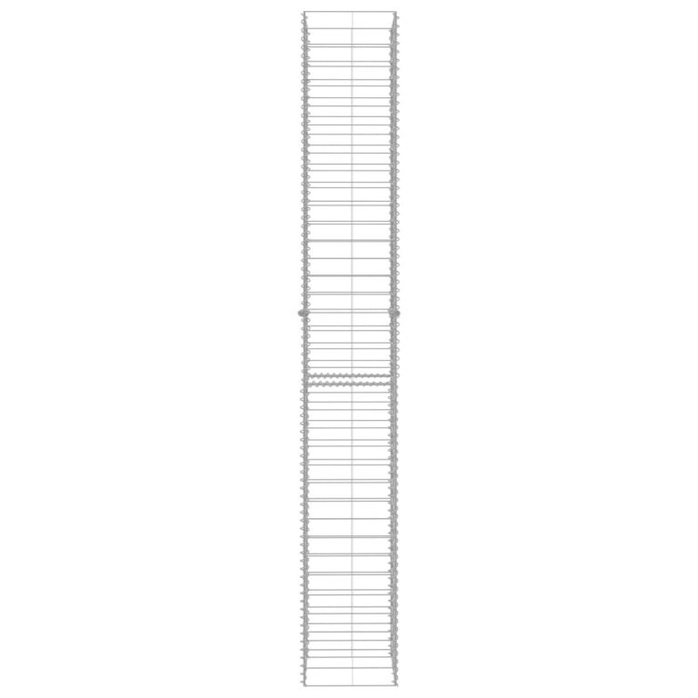 Coșuri gabion, 3 buc., 25 x 25 x 197 cm, oțel galvanizat