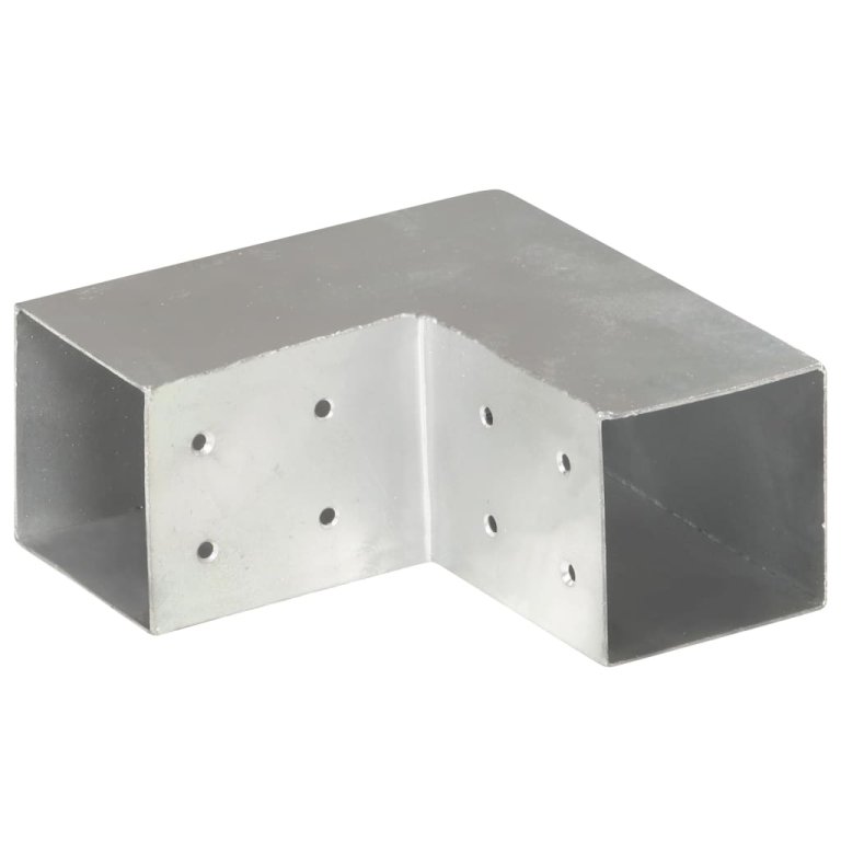 Conectori de grindă, formă L, 4 buc, 81x81 mm, metal galvanizat