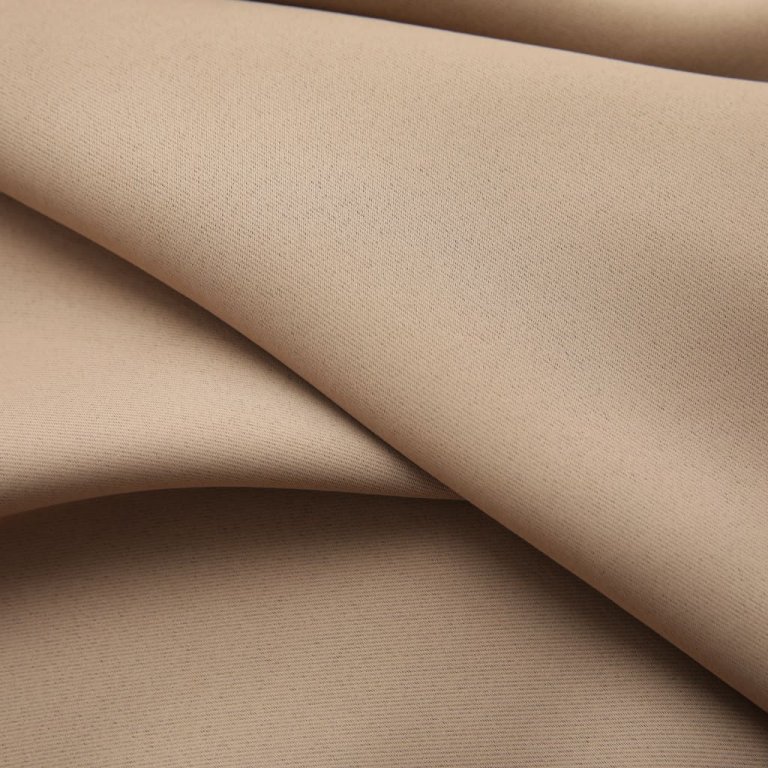 Draperii opace cu cârlige, 2 buc., gri taupe, 140 x 225 cm