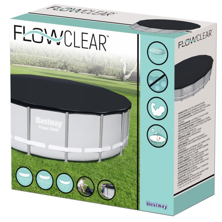 Bestway Prelată de piscină Flowclear, 488 cm