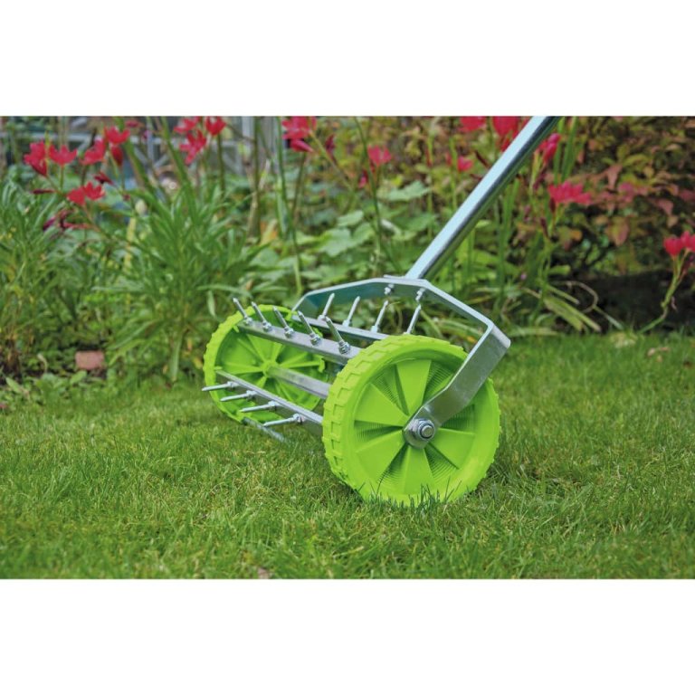 Draper Tools Aerator pentru gazon cu tambur, 450 mm, verde