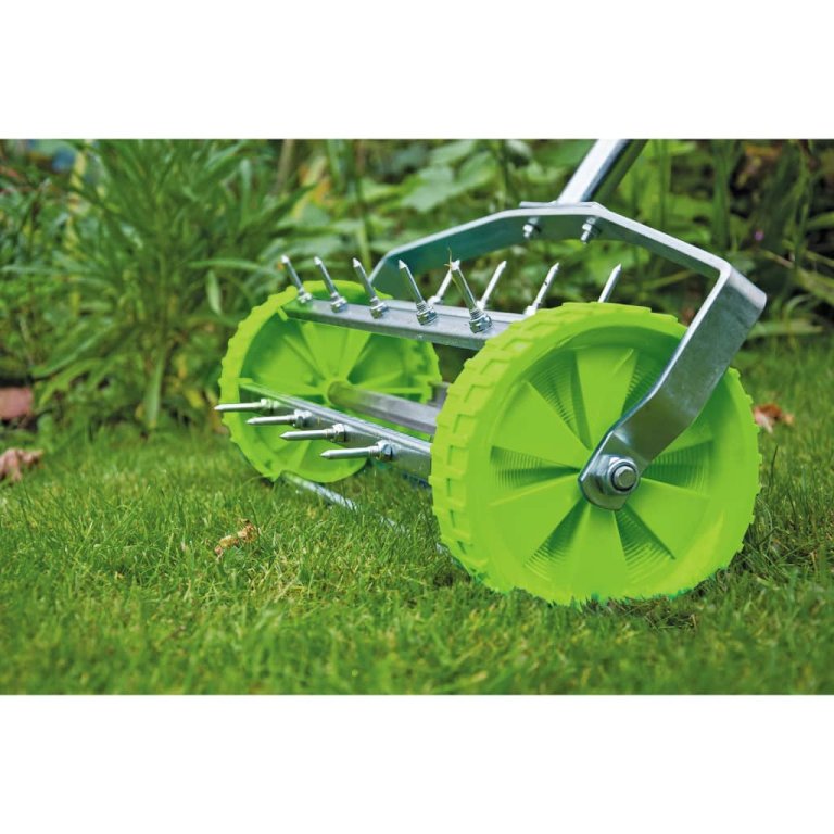 Draper Tools Aerator pentru gazon cu tambur, 450 mm, verde