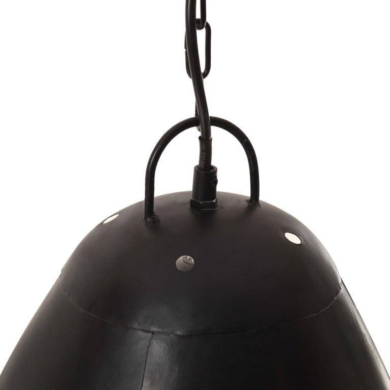 Lampă suspendată industrială, negru, 32 cm, E27, rotund, 25 W