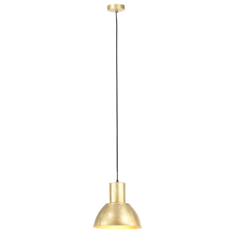 Lampă suspendată, 25 W, culoare alamă, rotund, 28,5 cm, E27