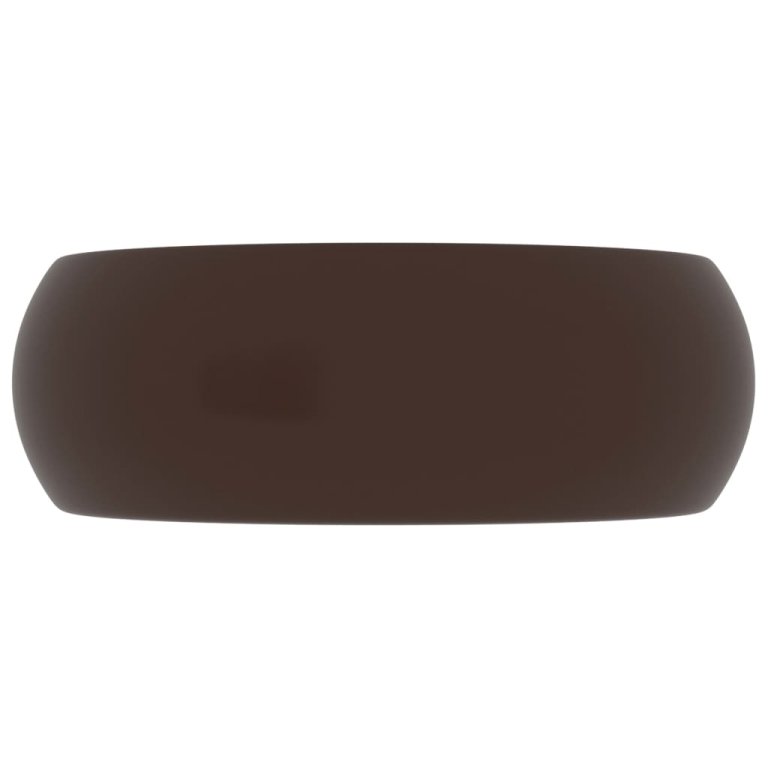 Chiuvetă de baie lux maro închis mat 40x15 cm ceramică rotund