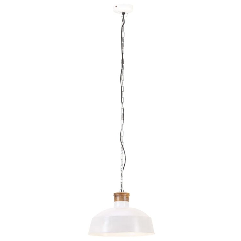 Lampă suspendată industrială, alb, 58 cm, E27