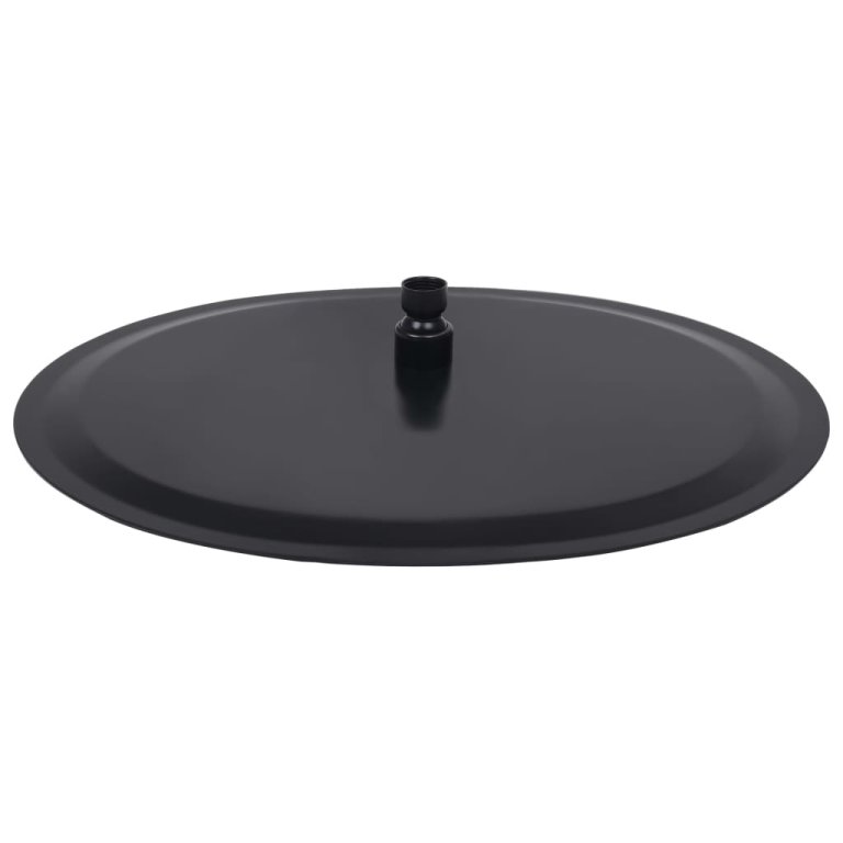 Cap de duș tip ploaie rotund, negru, 40 cm, oțel inoxidabil