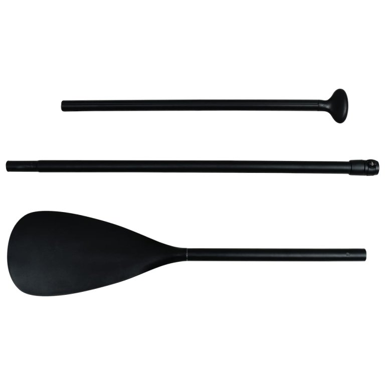 Set de placă SUP gonflabilă, negru, 305x76x15 cm