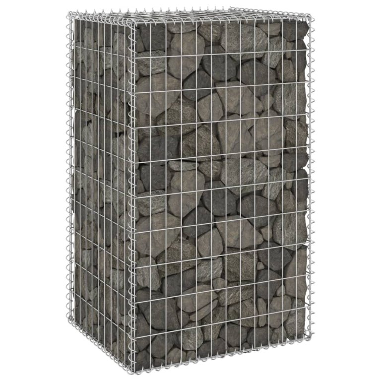 Perete gabion cu capace, 60 x 50 x 100 cm, oțel galvanizat