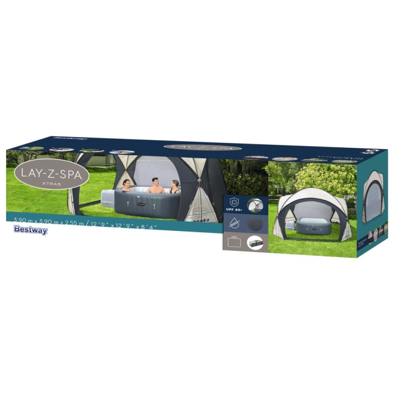 Bestway Cort cupolă Lay-Z-Spa pentru cadă hidromasaj, 390x390x255 cm